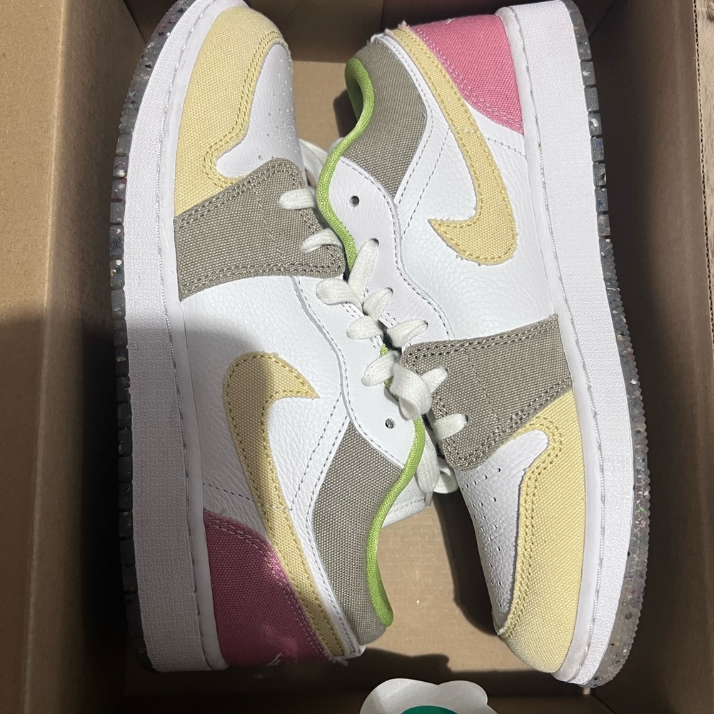 Jordan Kids Sneakers in White, Yellow, Pink, Olive, Lime